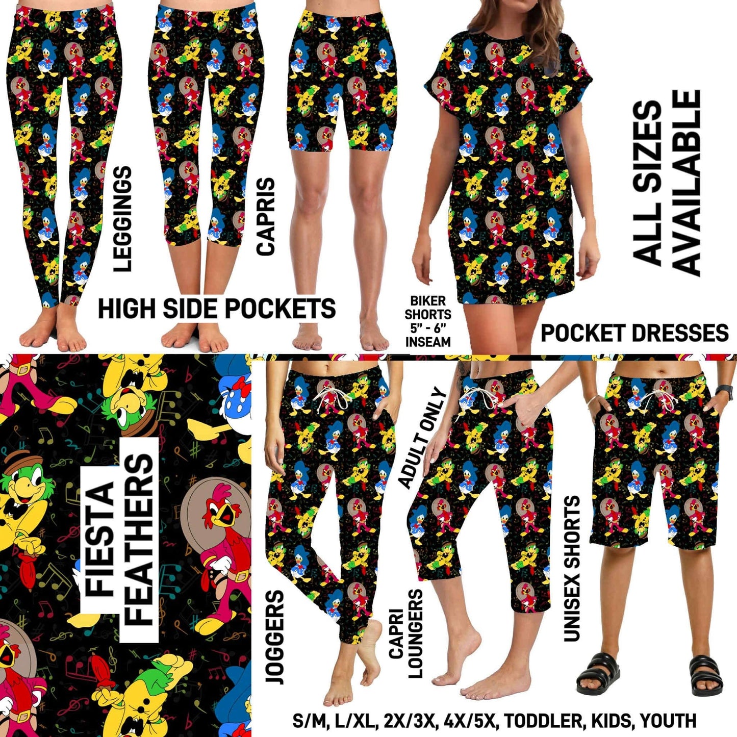 RTS - Fiesta Feathers Pocket Dress