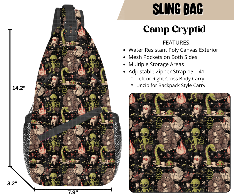 Camp Cryptid Sling Bag