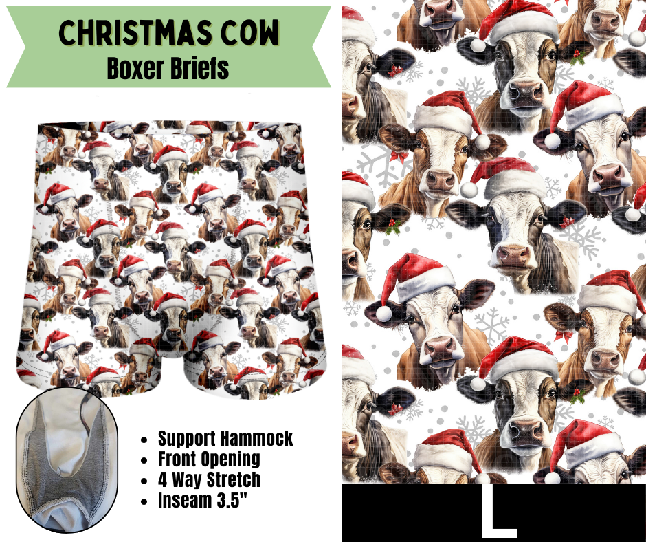 Christmas Cow Boxer Briefs