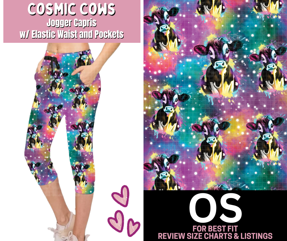 Cosmic Cows Jogger Capri