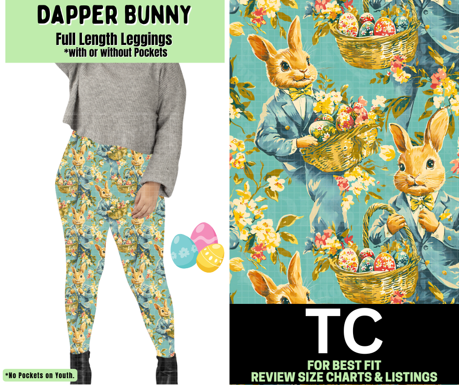 Dapper Bunny Full Length Leggings w/ Pockets