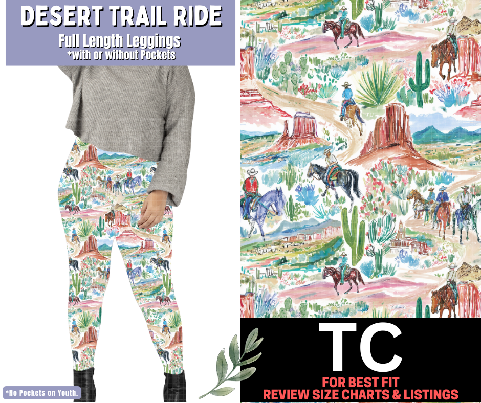 Desert Trail Ride Full Length Leggings w/ Pockets