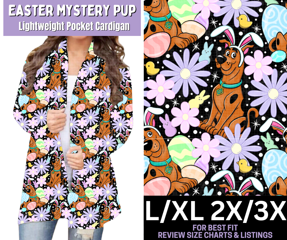 Easter Mystery Pup Pocket Cardigan