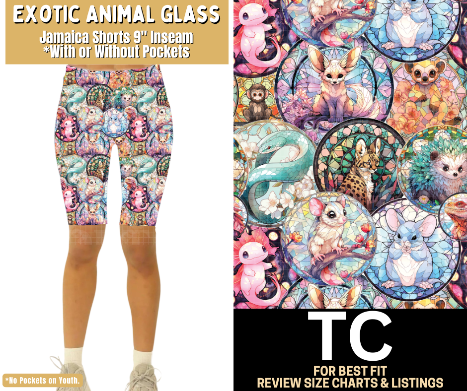 Exotic Animals Glass Jamaica Shorts w/ Pockets