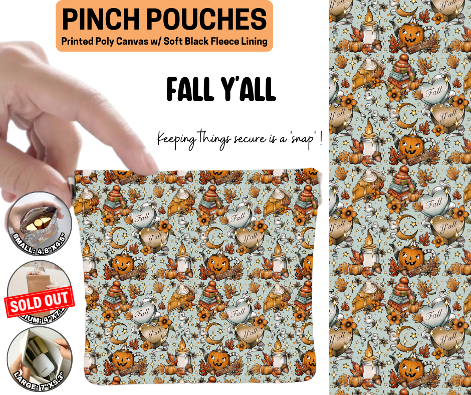 Fall Y'all Pinch Pouches
