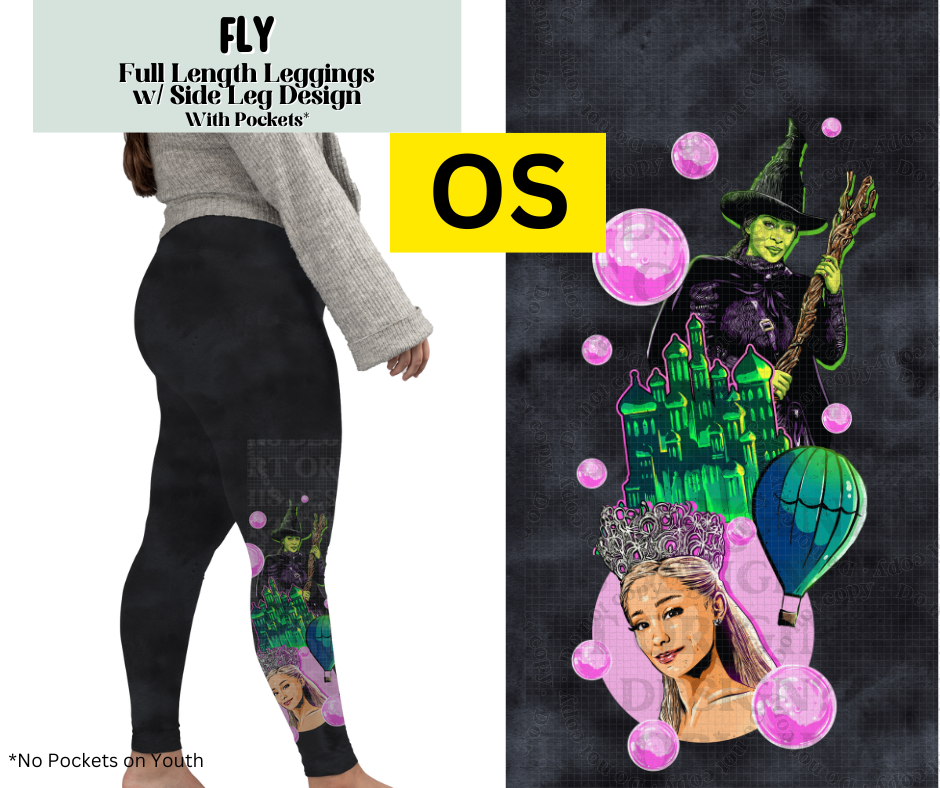 Fly Full Length Leggings w/ Side Leg Designs