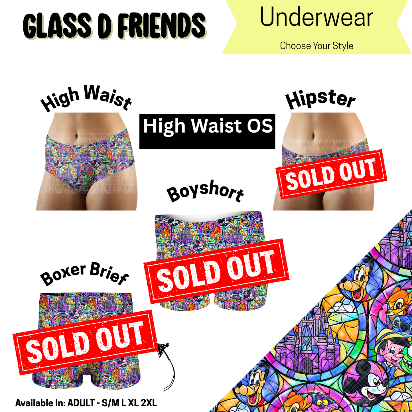 Glass D Friends High Waist Underwear