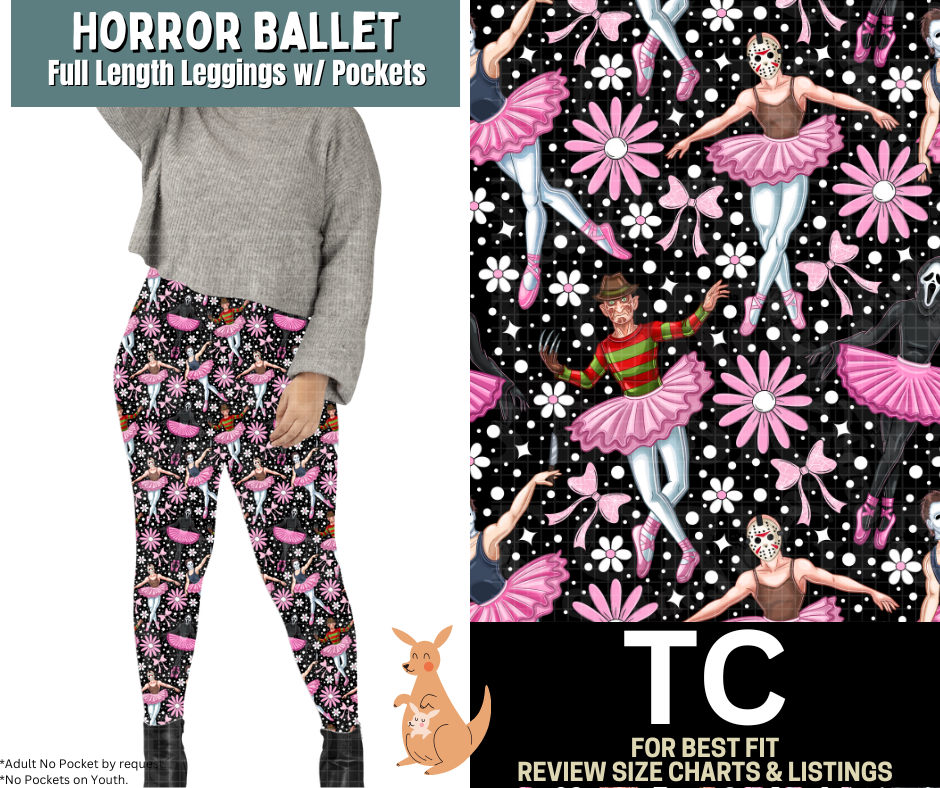 Horror Ballet Full Length Leggings w/ Pockets