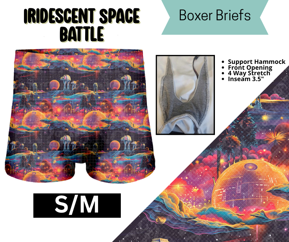 Iridescent Space Battle Boxer Briefs