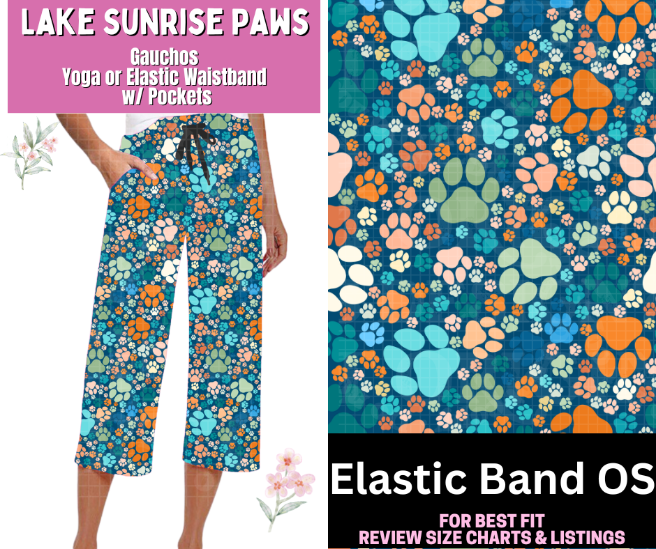Lake Sunrise Paws Capri Gauchos