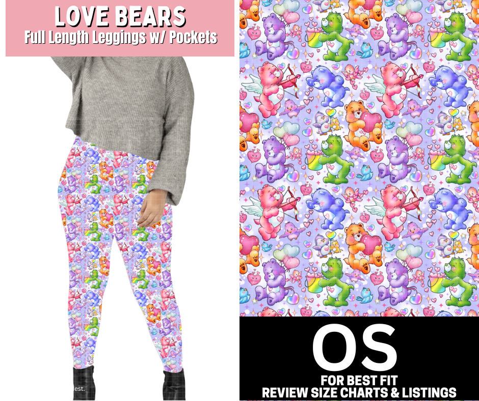 Love Bears Full Length Leggings w/ Pockets