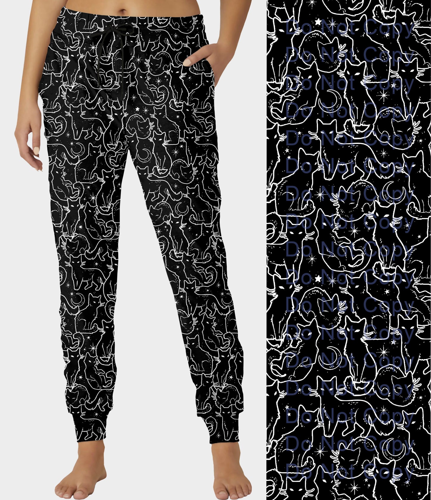 RTS - Mischievous Black Cats Joggers