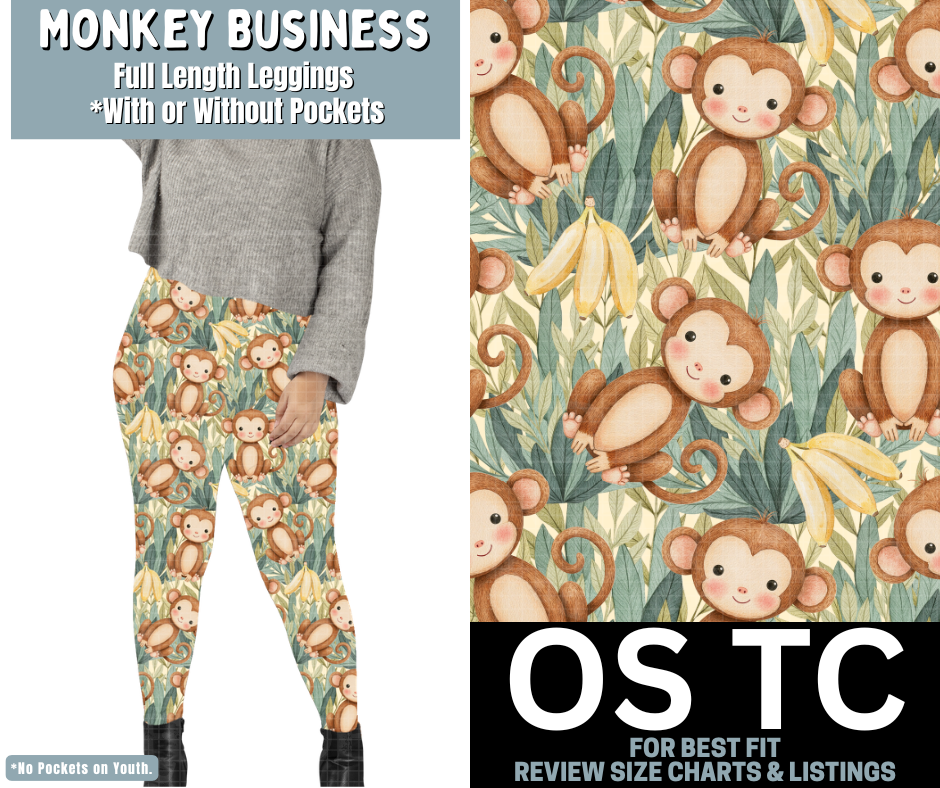 Monkey Business Full Length Leggings w/ Pockets