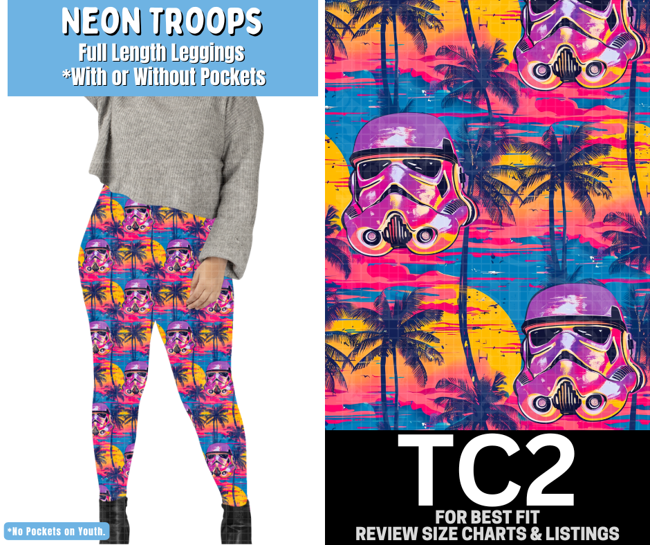 Neon Troops Full Length Leggings w/ Pockets