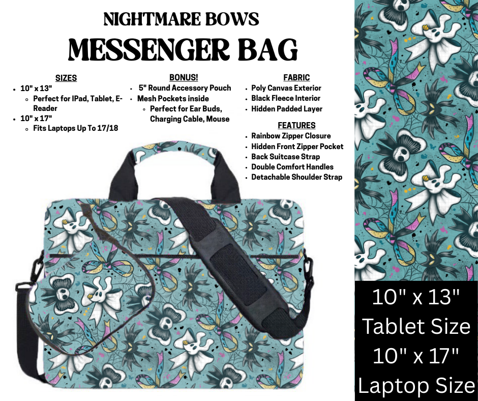 Nightmare Bows Messenger Bag