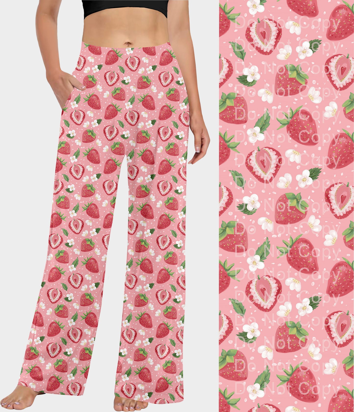 RTS - Pink Strawberries Lounge Pants
