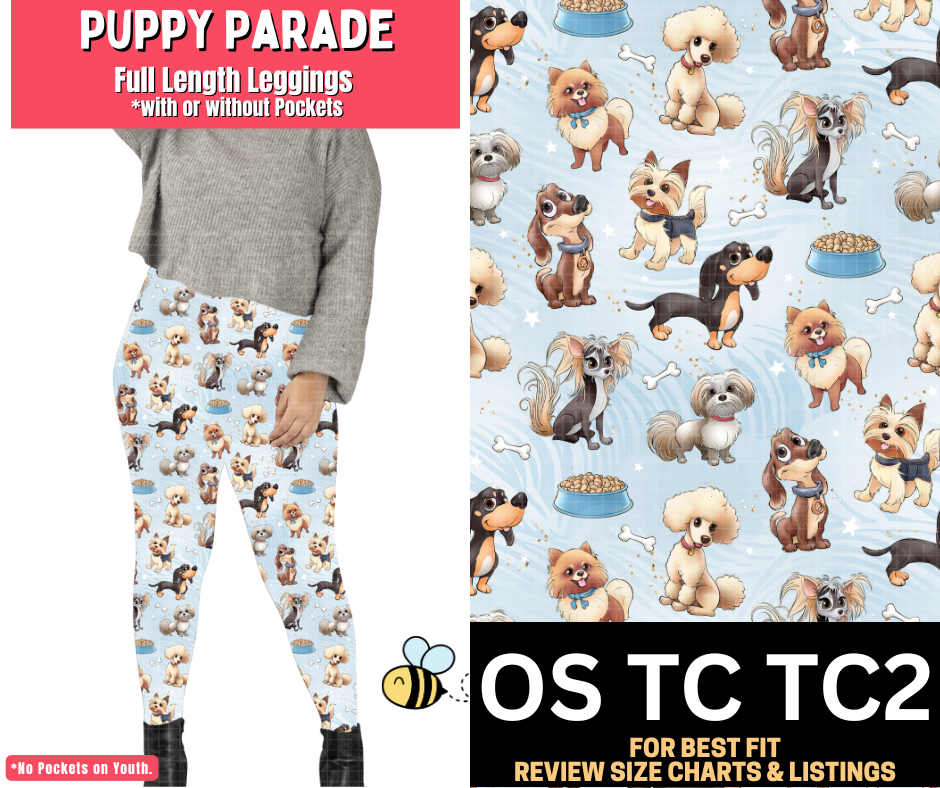 Puppy Parade Full Length Leggings w/ Pockets