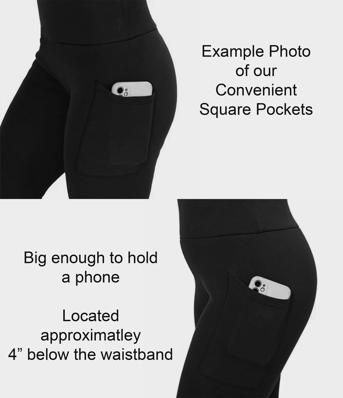 RTS - Black Skulls Leggings w/ Pockets