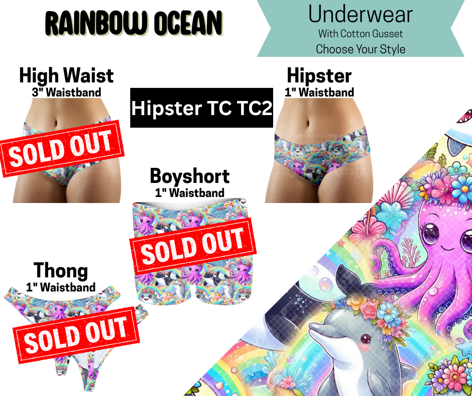 Rainbow Ocean Hipster Underwear