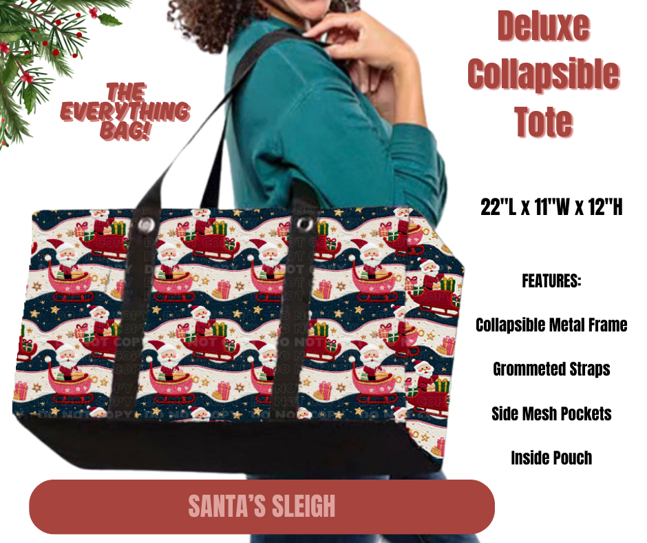Santa's Sleigh Collapsible Tote