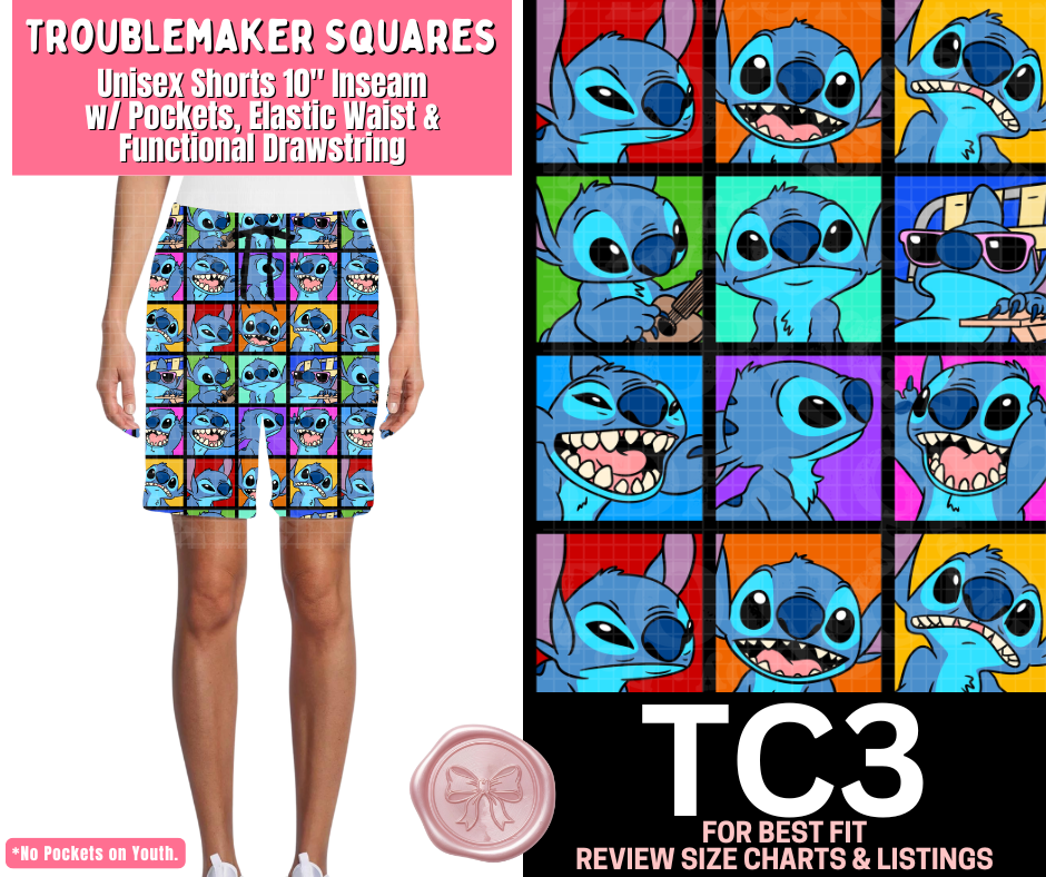 Troublemaker Squares Unisex Shorts