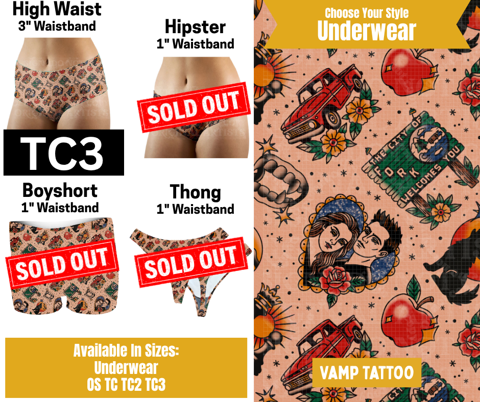 Vamp Tattoo High Waist Underwear