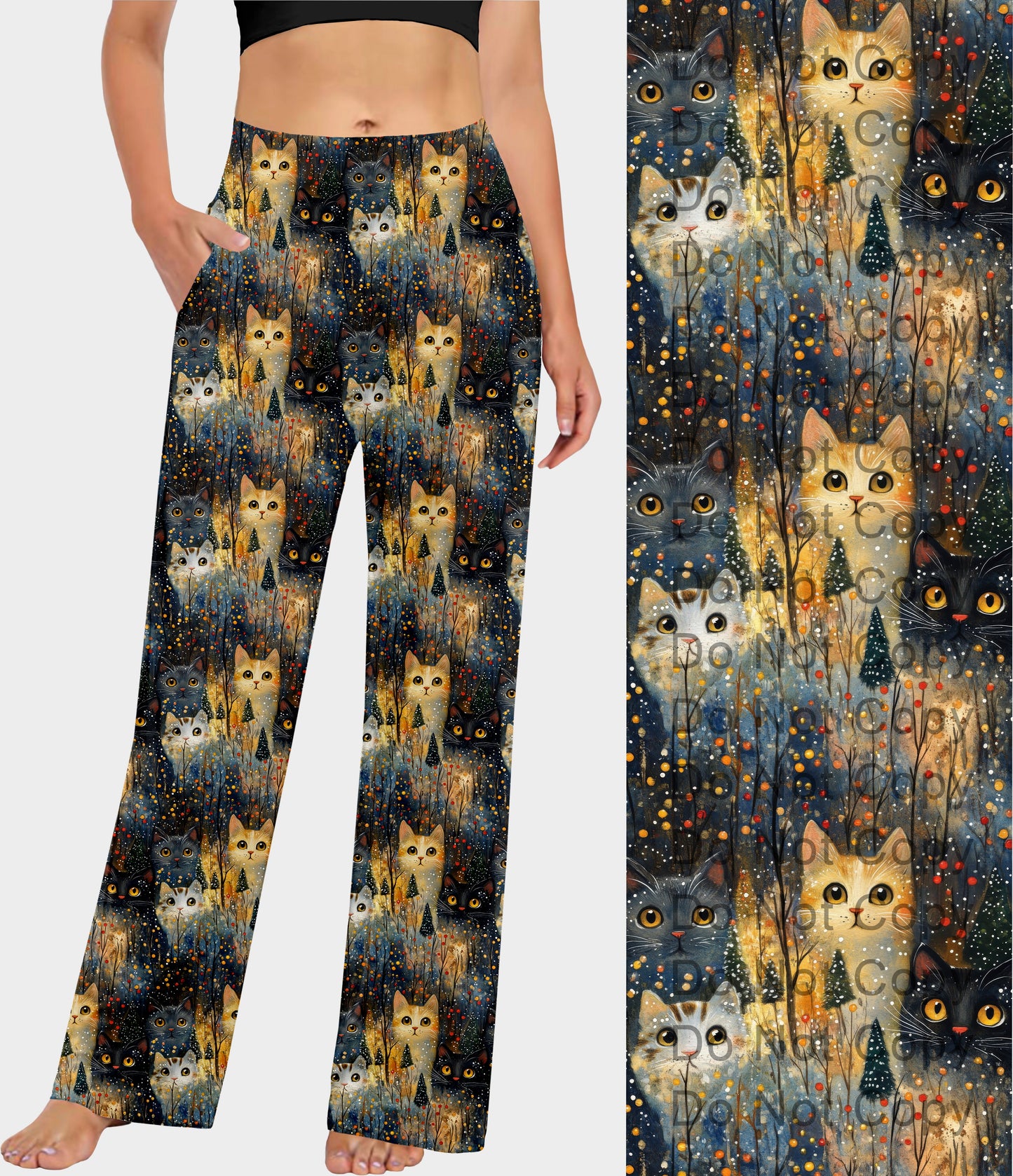 RTS - Whimsical Cats Lounge Pants