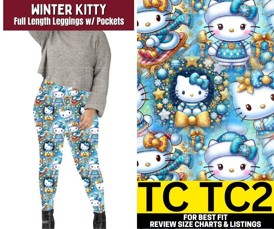 Winter Kitty Full Length Leggings w/ Pockets