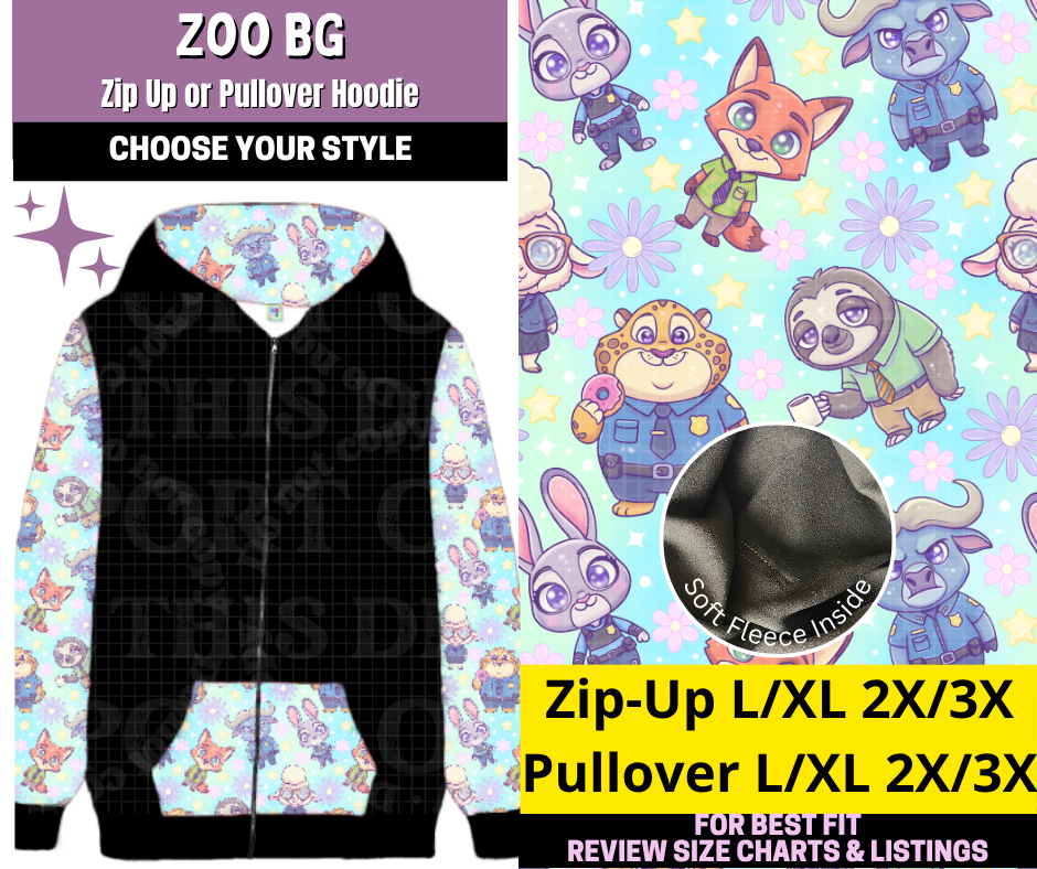 Zoo BG Zip-Up or Pullover Hoodie