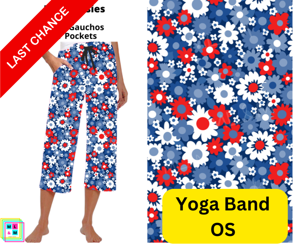 RWB Daisies Capri Gauchos