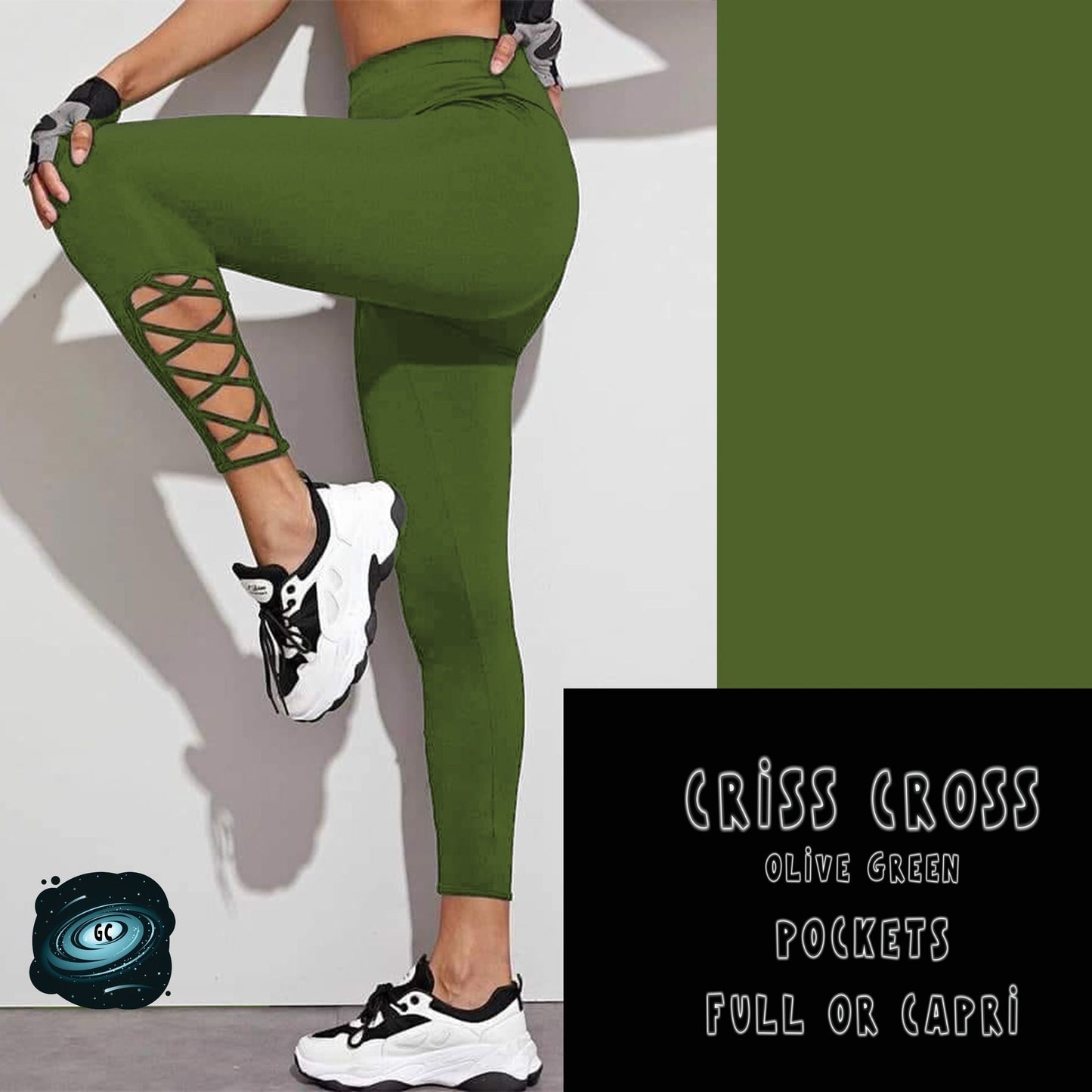 CRISS CROS RUN- OLIVE GREEN