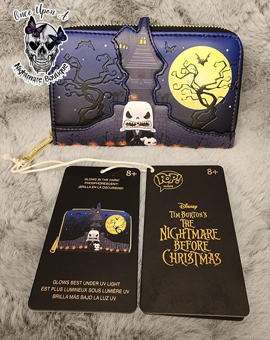 Loungefly Jack Skelleington Funko Pop Glow in the Dark Wallet