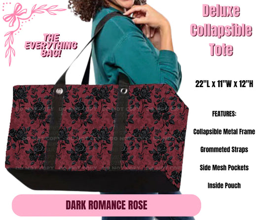 Dark Romance Rose Collapsible Tote