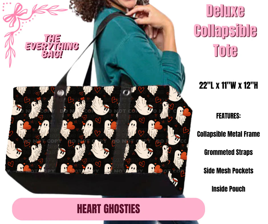 Heart Ghosties Collapsible Tote
