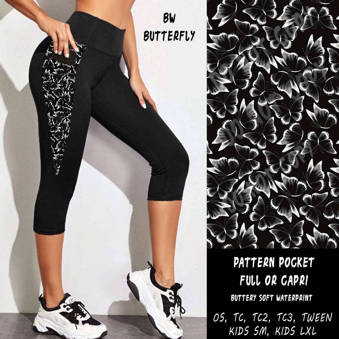 PPO BW BUTTERFLY CAPRI