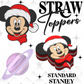 HOLIDAY MOUSE- 3D PRINTED STRAW CHARM
