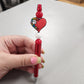 Paw Heart Beaded Pen or Keychain