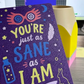 JUST AS SANE- 3D PRINTED REFILLABLE NOTEBOOK