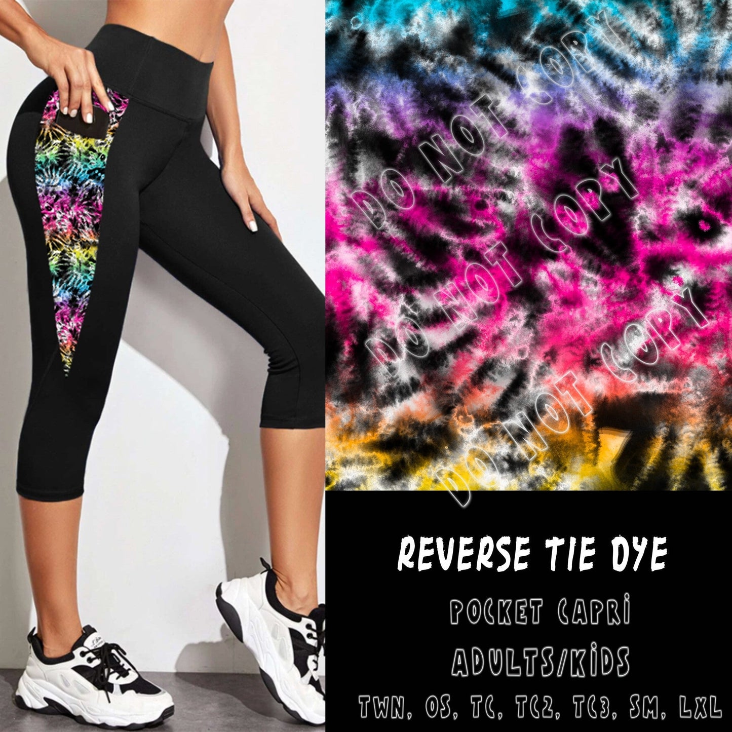 PPO 3 RUN-REVERSE TIE DYE-CAPRI