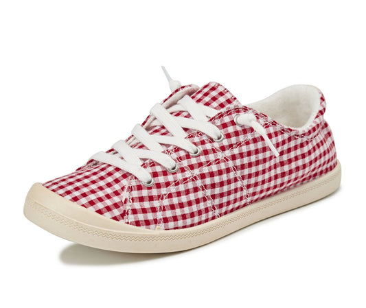 SUMMER SNEAKER -RED CHECKER