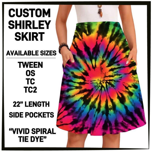 RTS - Dark Tie Dye Shirley Skirt