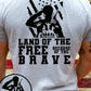 LAND OF THE FREE SOLDIER- DOUBLE SIDED TEE