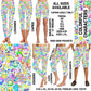 RTS - Colorful Characters Biker/Capris/Leggings with High Side Pockets