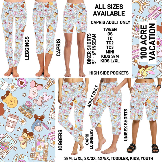 RTS - 100 Acre Vacation Biker/Capris/Leggings with High Side Pockets