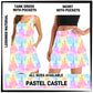 RTS - Pastel Castle Tank Dress/Skort with Side Pockets
