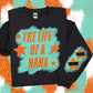 THE LIFE OF A NAME PERSONALIZED SWEATSHIRT W/ SLEEVE PRINT