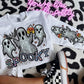 SPOOKY BLING SWEATSHIRT W/ SLEEVE PRINT