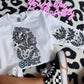 BAT CRAZY BLING SWEATSHIRT W/ SLEEVE PRINT