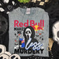 RED ENERGY MAKES ME LESS MURDERY TEE