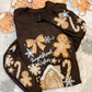 GINGERBREAD WISHES- CREWNECK SWEATSHIRT W/ SLEEVE PRINT